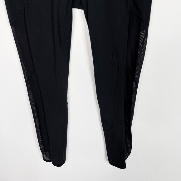Athleta Small S Black High Rise Mesh Chaturanga to Town 7/8 Leggings Workout - Picture 4 of 12